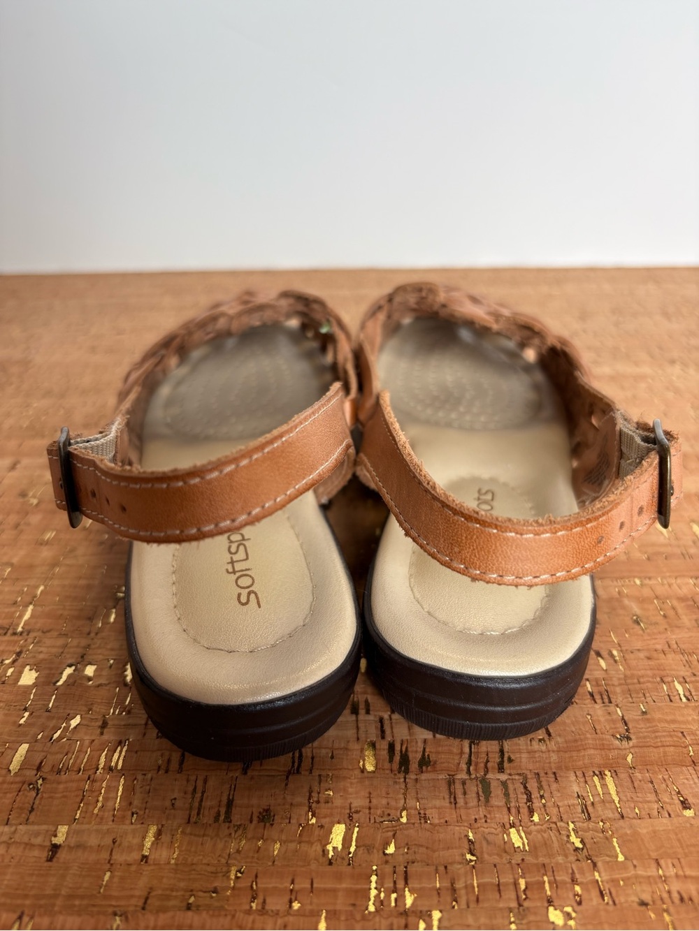 Softspots Woven Slingback Mules in Tan - Picture 4 of 9